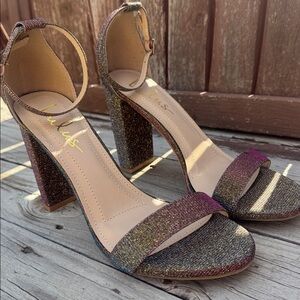 Lulu's Glittering Heels - Gold and Silver